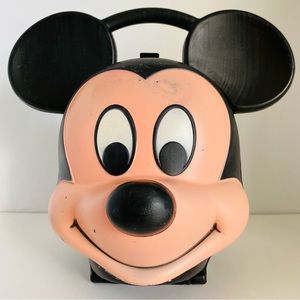 Rare Aladdin Vintage Disney Mickey Mouse Head Lunch Box 1989 USA - No Thermos
